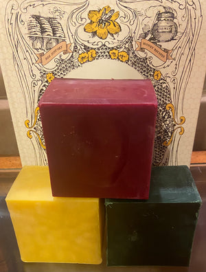 The beeswax is from Hardwood Honey hives and other beekeepers from Indiana. The color dye is compliant with California Prop 65.