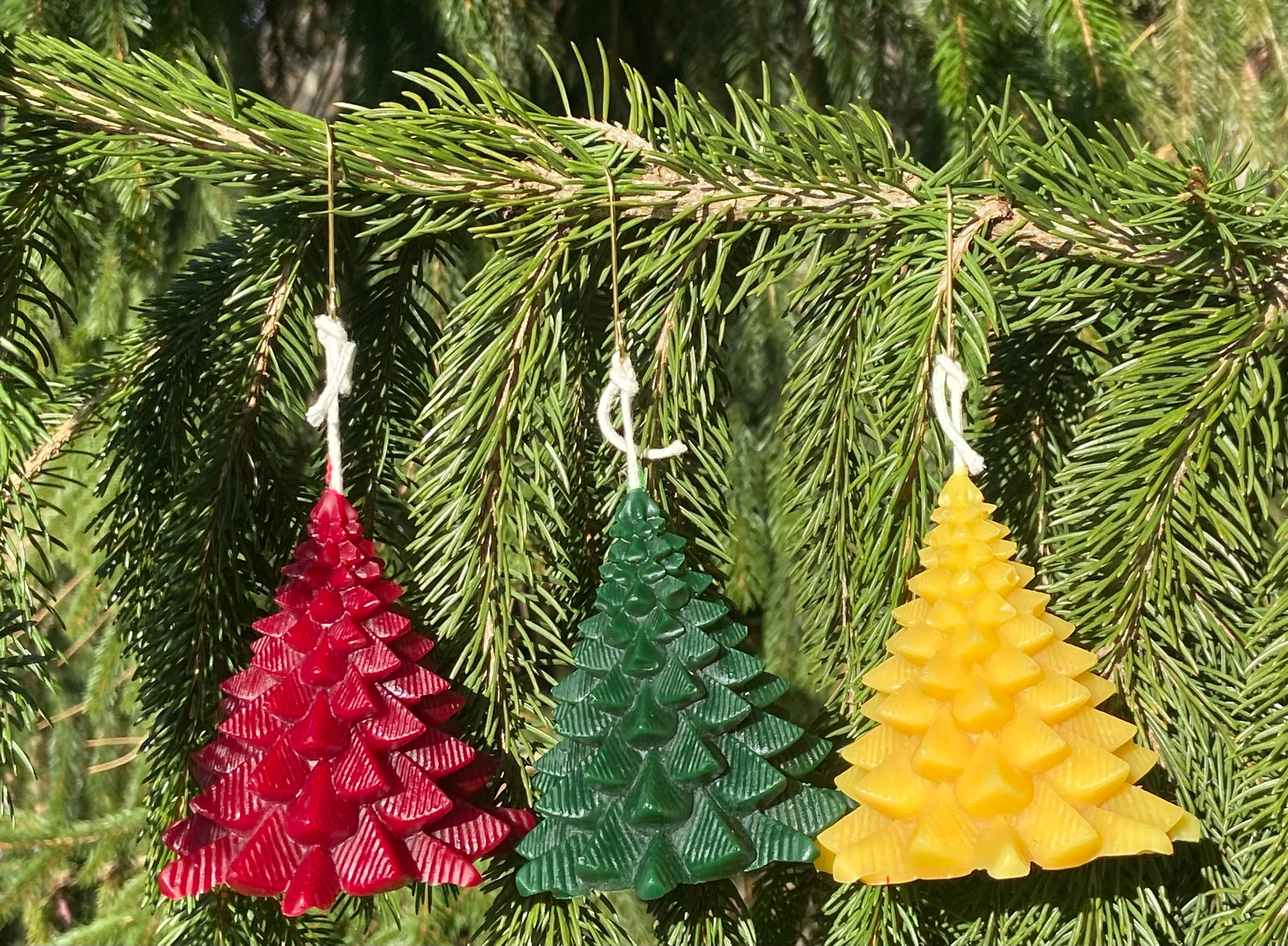 The candle ornaments can be enjoyed for many Christmas's to come. The bloom that will accumulate will makes the trees look frosted over.