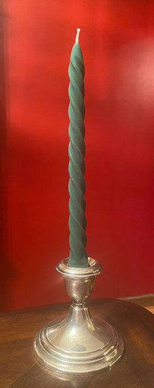 The twist taper candle is the color green is excellent for Advent and Christmas candles. Any and all taper candle is fitting for a Menorah as well.