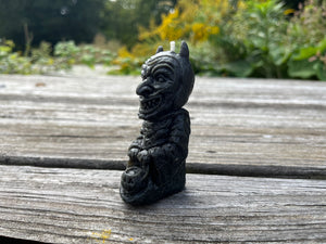 The goblin candle trick or treats with a smile. Hardwood Honey offer the goblin candle and other Halloween candles.