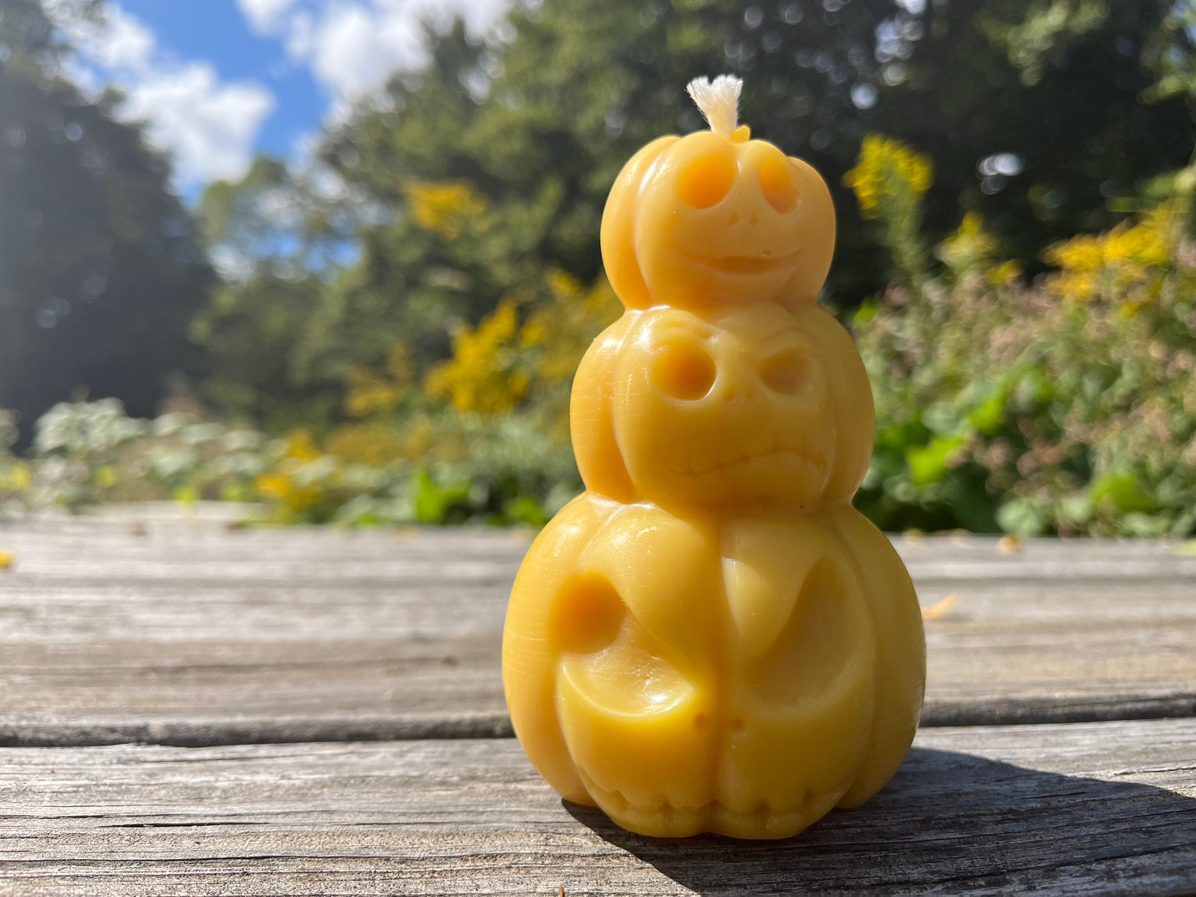 Stack of Halloween Pumpkins.