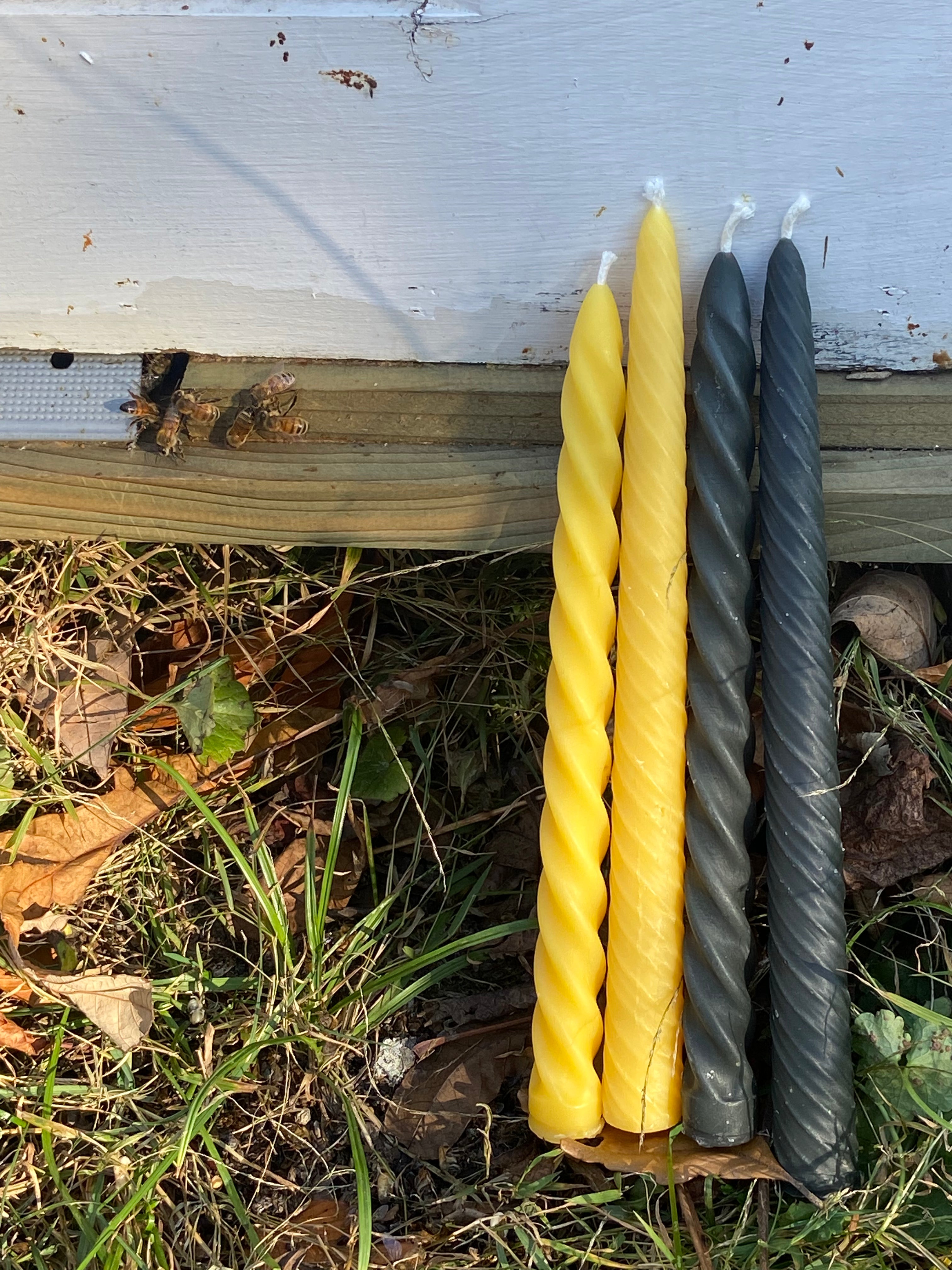 Light these taper candles to let the trick-or-treating commence. The spiral and twist taper candles are available in a variety of colors.