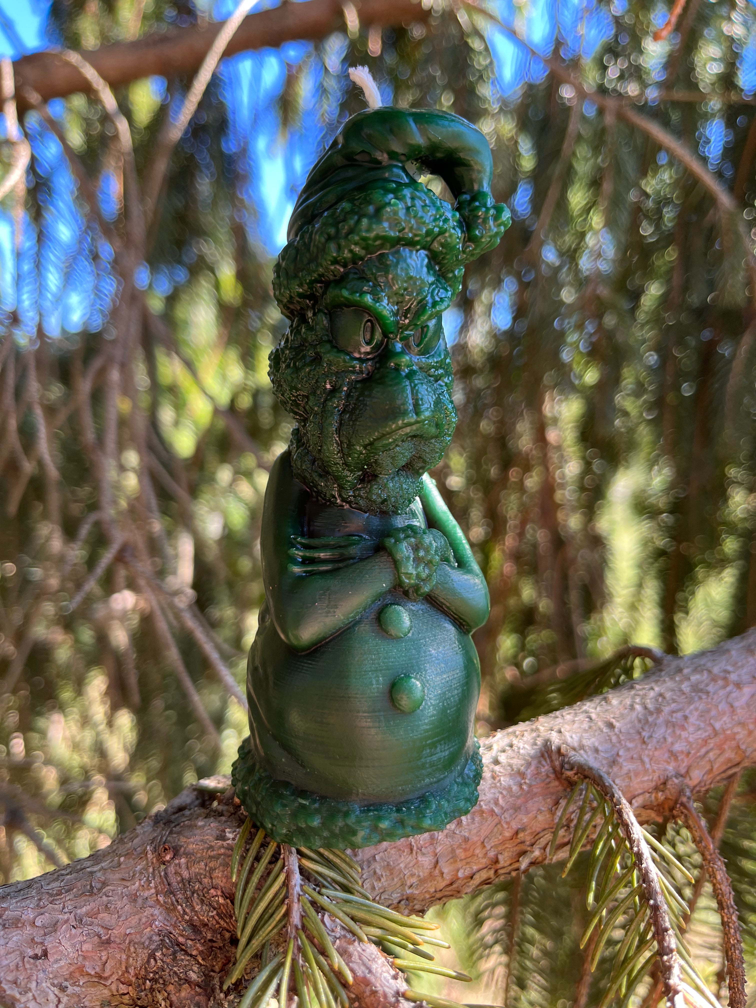 The Grinch is a funny candle as a Christmas stocking stuffer.