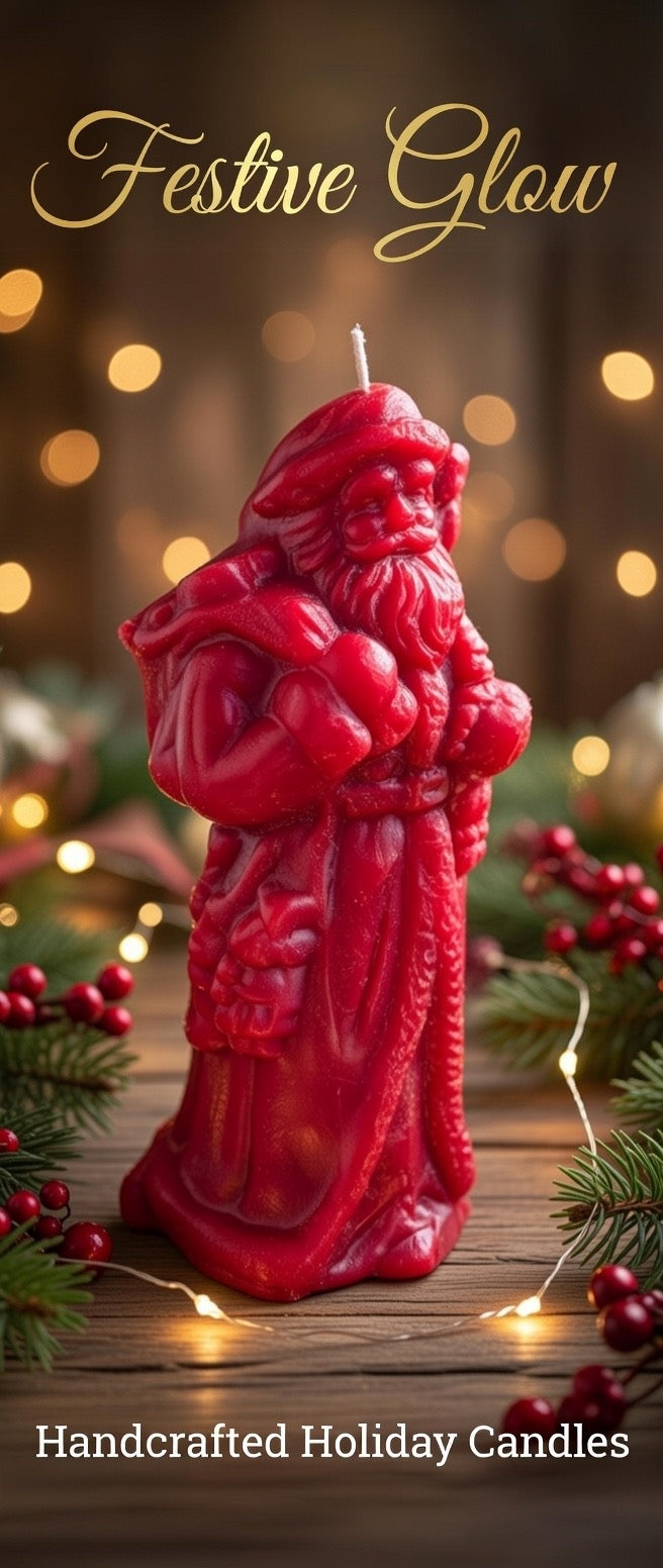 Small Santa Candle